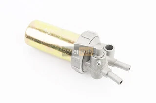 Кран топливный + фильтр в металлическом корпусе (вход/выход вверх)