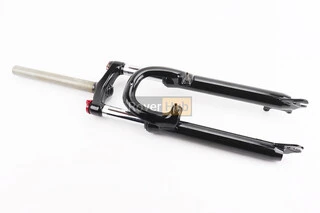 Вилка 26 "амортизаційна, без різьби 1-1/8" (28,6мм), шток 260мм, з ходом 75мм, V/Disk-brake, M Lockout, чорна LJ-641(сталева