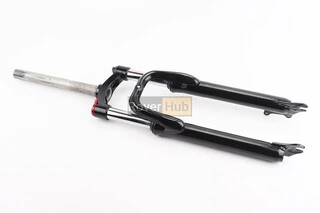 Вилка 26 "амортизаційна, без різьби 1-1/8" (28,6мм), шток 260мм, з ходом 75мм, Disk-brake, M Lockout, чорна LJ-644