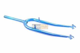 Вилка 26" з різьбою 1" (25,4мм), шток 200мм, V-brake, синя