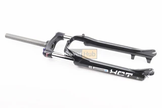 Вилка 27,5" амортизаційна, без різьби 1-1/8" (28,6мм), шток 250мм, з ходом 100мм, Disk-brake, пружинно-оливна, Lockout,