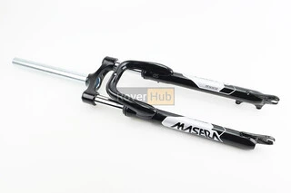 Вилка 27,5" амортизаційна, без різьби 1-1/8" (28,6мм), шток 255мм, з ходом 60мм, Disk-brake, чорна CH-386