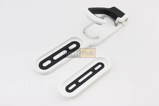 Кріплення велосипеда за колесо до стіни складане, пластмасово-металеве, біло-чорне HS-009В (без дюбелів)