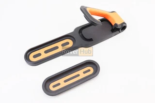 Кріплення велосипеда за колесо до стіни складане, пластмасово-металеве, чорно-помаранчеве HS-009В (без дюбелів)