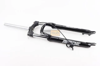 Вилка 29" амортизаційна, без різьби 1-1/8" (28,6мм), шток 255мм, з ходом 100мм, Disk-brake, пружинно-оливна, виносний Lockout,