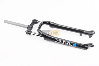 Вилка 29" амортизаційна, без різьби 1-1/8" (28,6мм), шток 260мм, з ходом 80мм, Disk-brake, Preload, алюмінієва, чорна XCE 28