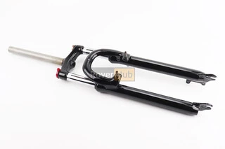 Вилка 29 "амортизаційна, без різьби 1-1/8" (28,6мм), шток 260мм, з ходом 75мм, V/Disk-brake, M Lockout, чорна LJ-641(сталева