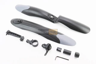 Крила пластмасові 24-26" MTB, чорні з сірою вставкою SOUL TRAVEL