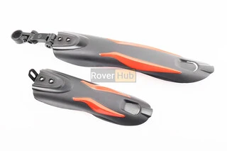 Крила пластмасові 24-26" MTB, чорні з червоною вставкою XGNB-018