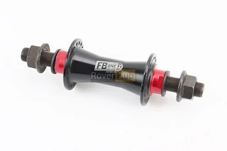 Втулка передня BMX алюмінієва 14Gx36H, 2 пром-підшипники 6902 2RS, вісь 14мм, кріпл. гайка, чорно-червона FB-A275В