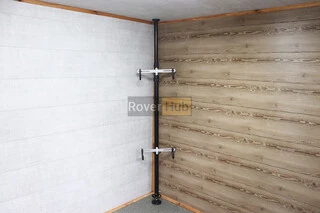 Підставка під 2 велосипеди телескопічна 1,7-4м, алюмінієва, чорна