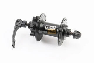 Втулка передня MTB алюмінієва 14Gx32H, Disk-brake, 2 пром-підшипники 6200 2RS, кріпл. ексцентрик, чорна FB-A291В