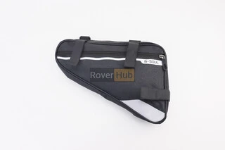 Сумка під раму трикутна 350х290х200мм, кріпл. на липучці, вологозахисна, світловідбиваючі смуги, чорна