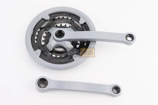 Шатуны "квадрат" 170мм, 42.34.24T MTB, серо-синие GR 02 (узкий), (возможны потертости)