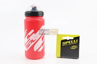 Фляга пластикова 600мл, з захисною кришкою, червоно-біла SWB-528-M