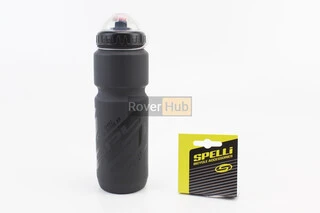 Фляга пластикова 800мл, з захисною кришкою, чорна матова SWB-528-L