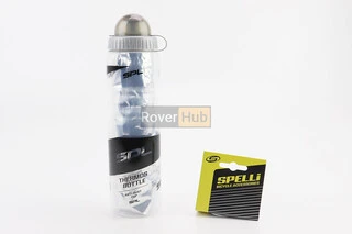 Фляга-термо пластикова 500мл, з захисною кришкою, прозоро-чорна SWB-700