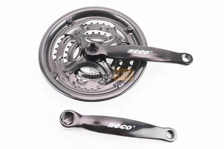 Шатуни "квадрат" 170мм, 48.38.28T MTB, чорні NSS-3001