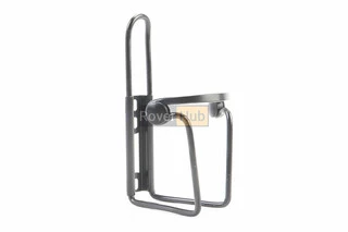 Фляготримач алюмінієвий з пластмасовими вставками, кріпл. на раму, чорний