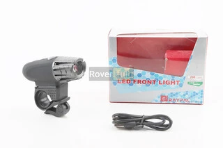 Фонарь передний 1 диод 200 lumen, Li-ion 3.7V 1200mAh зарядка от USB, влагозащитный, чёрно-серый