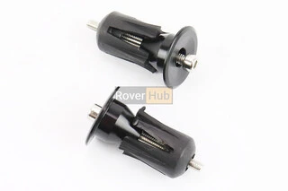 Заглушки руля, алюминиевые, чёрные к-кт