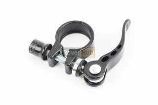 Затискач (хомут) труби сидіння MTB 28,6мм, кріпл. ексцентрик, алюмінієвий, чорний