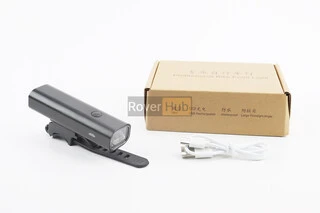 Фонарь передний 1 диод 400 lumen алюминиевый, Li-ion 3,7V 2000mAh зарядка от USB, влагозащитный, чёрный EOS200