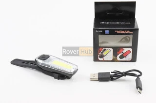 Фонарь передний 12 диодов 120 lumen, Li-ion 3.7V 300mAh зарядка от USB, влагозащитный, ZH1608