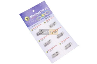 Замок ланцюга MTB 9зв. на блістері (6шт к-кт), сріблястий