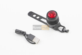 Ліхтар задній 1 діод 15 lumen, Li-ion 3.7V 220mAh зарядка від USB, вологозахисний, чорний