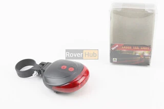 Фонарь задний 5 диодов+2 лазерных луча, чёрно-красный SL-116 (без батареек)