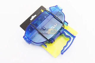 Мийка ланцюга з ручкою, 4 очищаючі ролика, велика, синя SBT-791