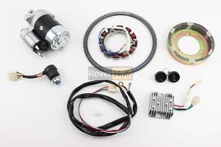 Комплект для переоснащения мотоблока под электростартер 178F (электростартер, замок, проводка, магнето, реле, венец)