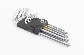 Набір Г-подібних ключів подовжених TORX (T10/T15/T20/T25/T27/T30/T40/T45/T50) CrV HT-0608