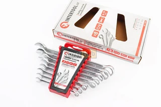 Набір ключів комбінованих 8шт (8/9/10/12/13/14/17/19мм) "пластиковий тримач" HT-1202