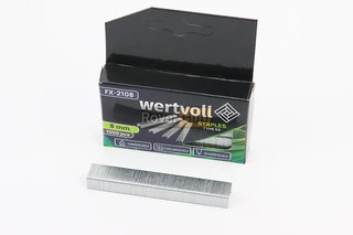 Скоби загартовані 8мм/11,3x0,75мм, R53, к-кт 1000шт FX-2108