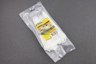 Хомут-стяжка пластикова 3,6x150мм к-кт 100шт, білий 20-1806