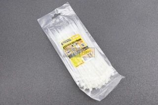 Хомут-стяжка пластикова 3,6x200мм к-кт 100шт, білий 20-1807