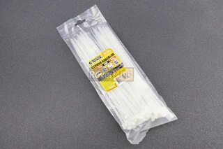 Хомут-стяжка пластикова 3,6x250мм к-кт 100шт, білий 20-1808