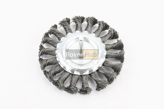 Щітка дискова зі стрижнем 1/4" D-100мм з плетеного дроту BT-8100