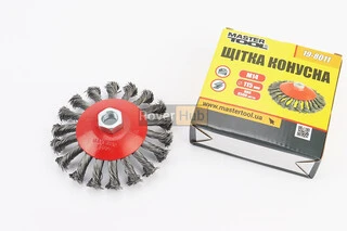 Щітка конусна М14 D-115мм з плетеного дроту 19-8011