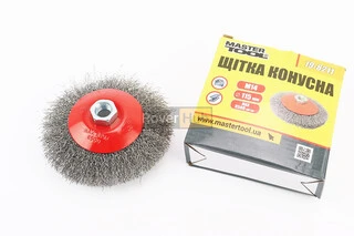 Щітка конусна М14 D-115мм з рифленого дроту 19-8211