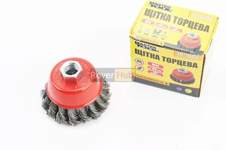 Щітка торцева М14 D-65мм з плетеного дроту 19-7006