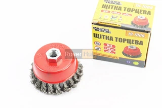 Щітка торцева М14 D-85мм з плетеного дроту 19-7008