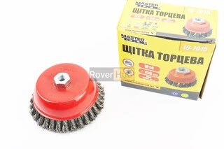Щітка торцева М14 D-150мм з плетеного дроту 19-7015