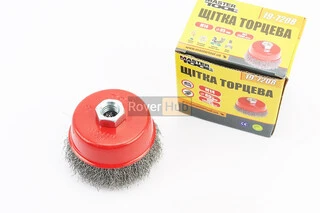 Щітка торцева М14 D-85мм з рифленого дроту 19-7208