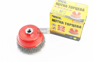Щітка торцева М14 D-100мм з рифленого дроту 19-7210