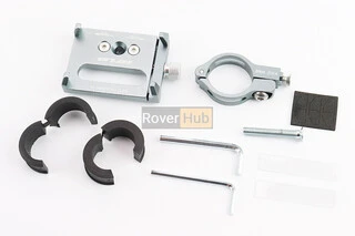 Держатель телефона на руль алюминиевый, ширина 50-100мм регулируемая, серый G-85