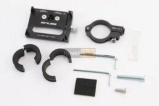 Тримач телефону на кермо алюмінієвий, ширина 50-100мм регульована, чорний G-85