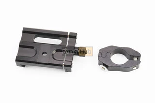 Тримач телефону на кермо металевий, ширина 50-100мм регульована, Чорний